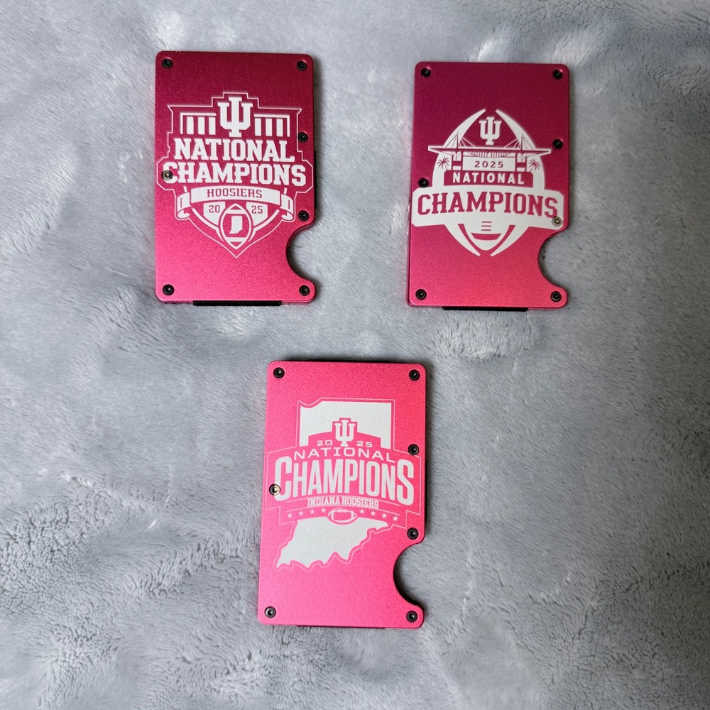 Your Choice of IU Indiana Hoosier National Champion minimalist RFID wallet.
